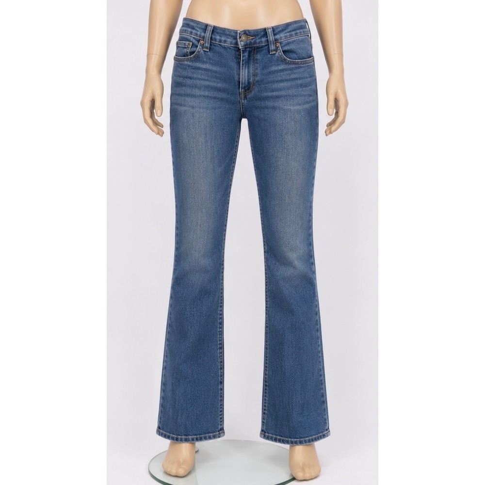 American Eagle Stretch Skinny Flare Jeans Medium Wash Blue Denim Size 10 Regular